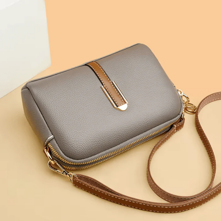 Women's Leather Shoulder Bag - Casual Style