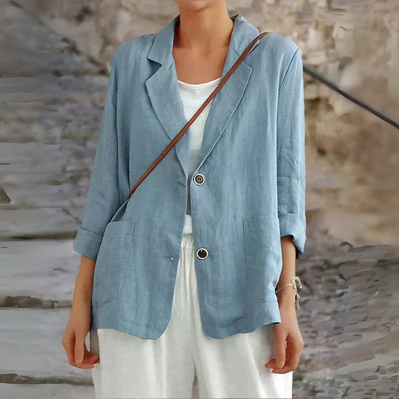 Women's Linen Blazer for Everyday and Office Wear