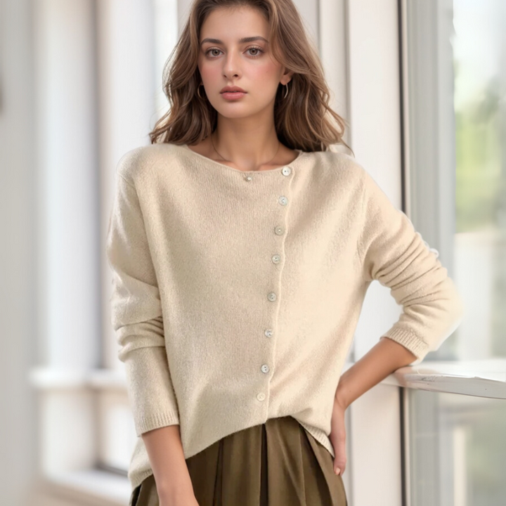 Women's Long Knit Buttoned Cardigan Sweater for Layering