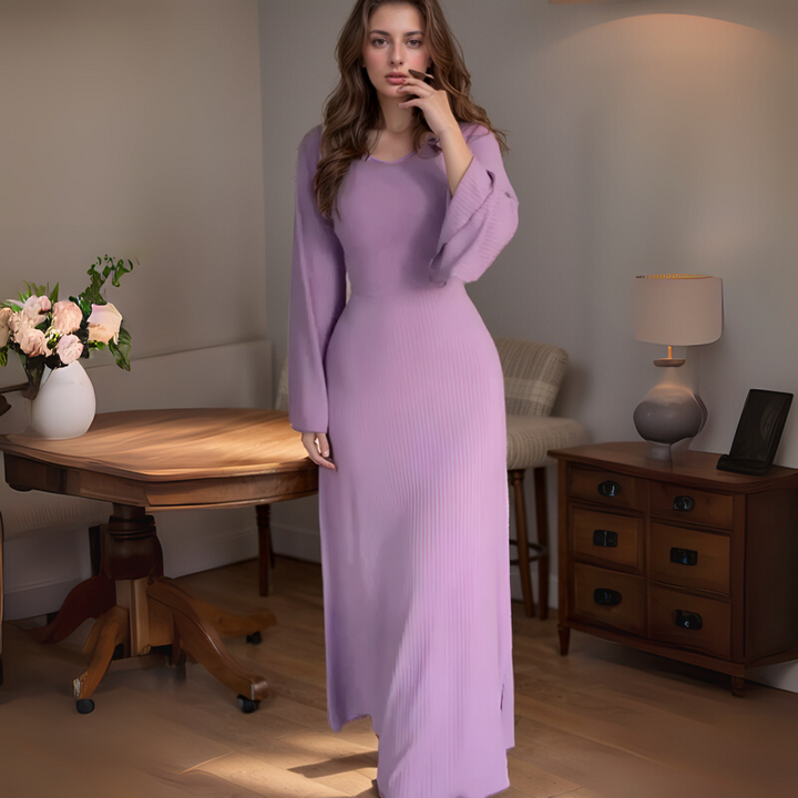 Women's Long Sleeve Maxi Dress Elegant Style
