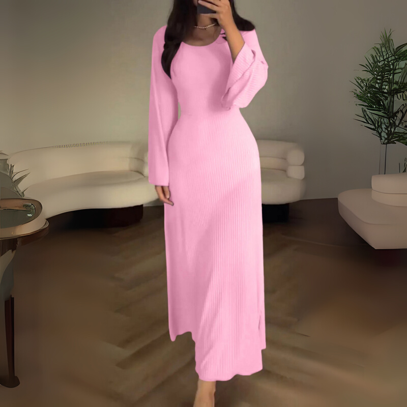 Women's Long Sleeve Maxi Dress Elegant Style