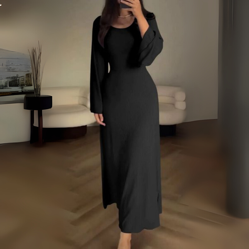 Women's Long Sleeve Maxi Dress Elegant Style