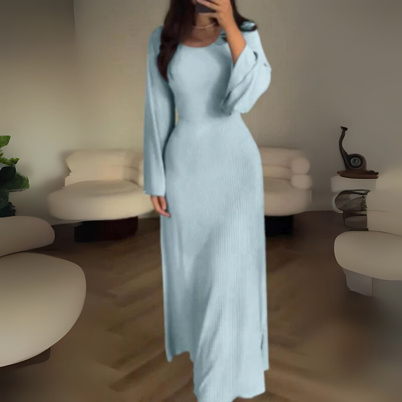 Women's Long Sleeve Maxi Dress Elegant Style