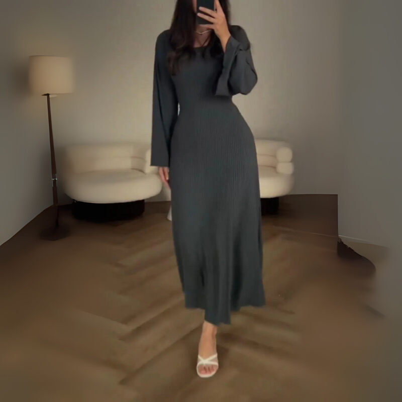 Women's Long Sleeve Maxi Dress Elegant Style
