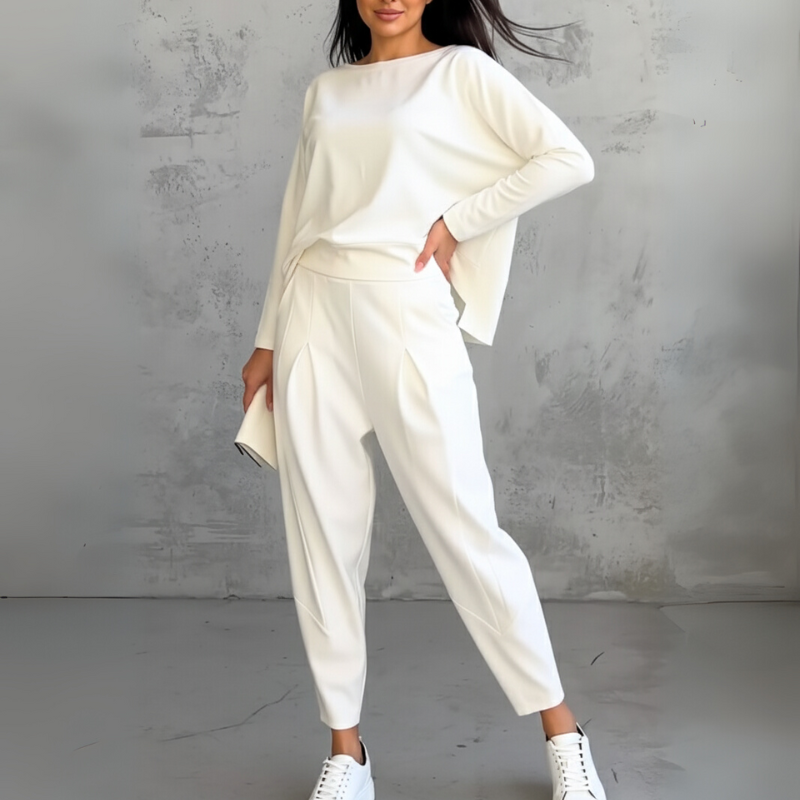 Women's Loungewear Set – Long Sleeve Top & Pants Outfit