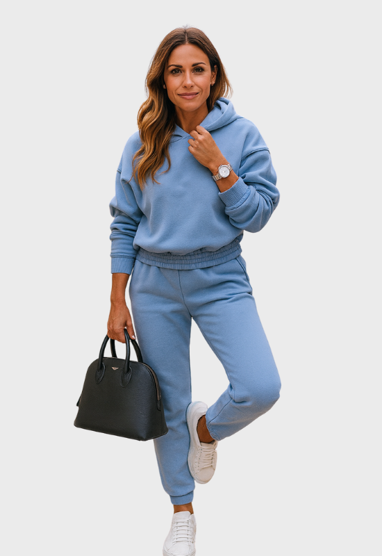 Women's Matching Loungewear Sweat Set - Relaxed Fit Hoodie and Joggers