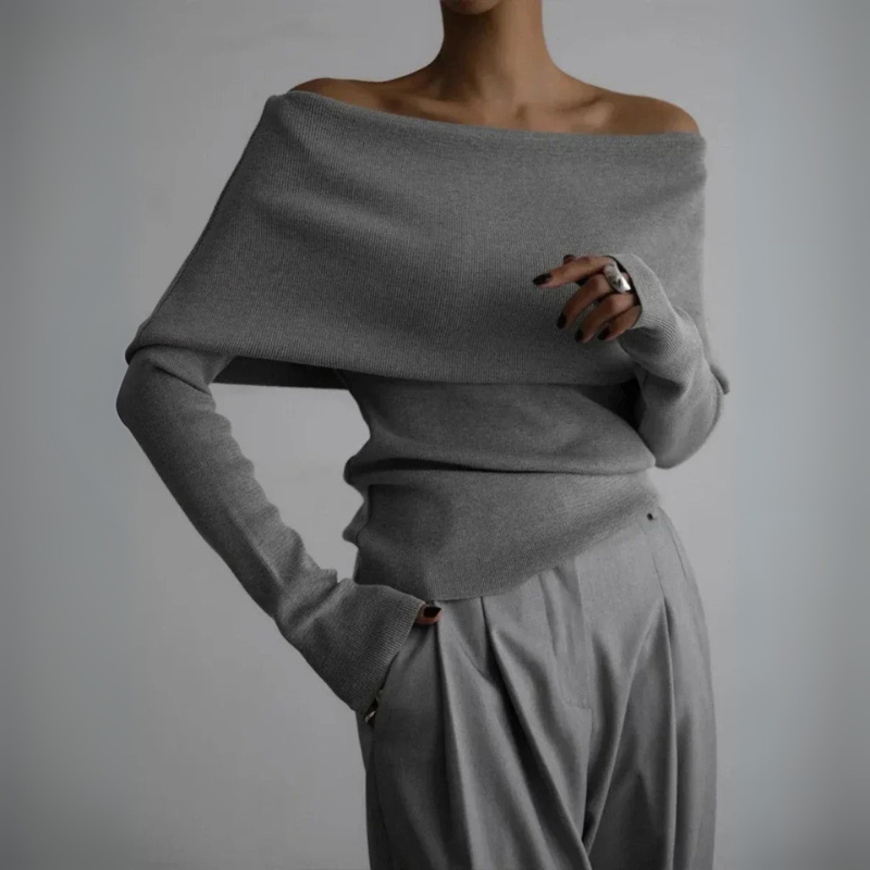 Women's Off-Shoulder Sweater Going Out Top