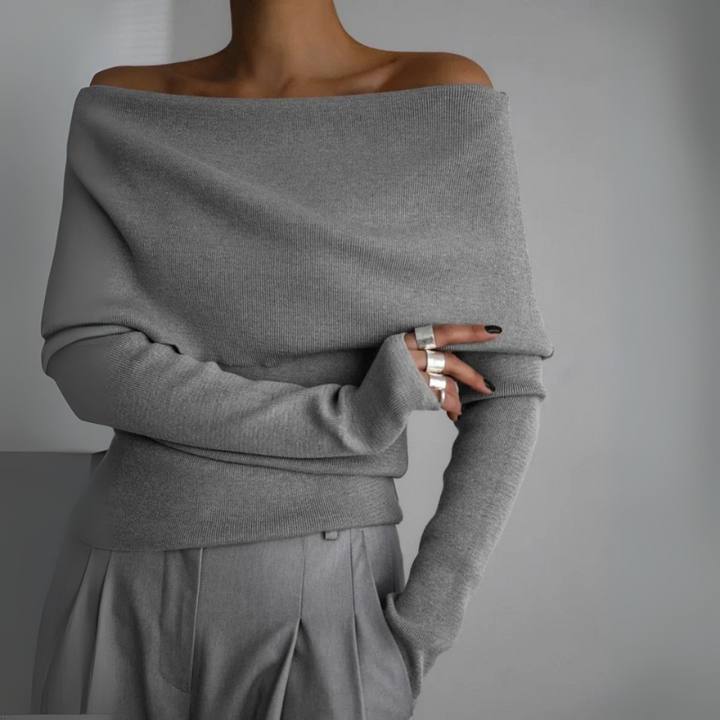 Women's Off-Shoulder Sweater Going Out Top