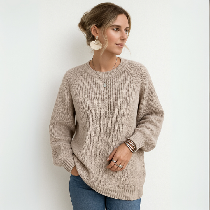 Women's Oversized Chunky Knit Sweater for Casual Wear