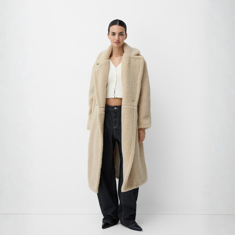 Women's Oversized Teddy Coat – Double-Breasted Winter Layer