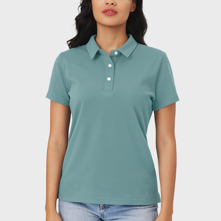 Women's Polo Shirt - Classic Cotton Short Sleeve for Casual and Active Wear