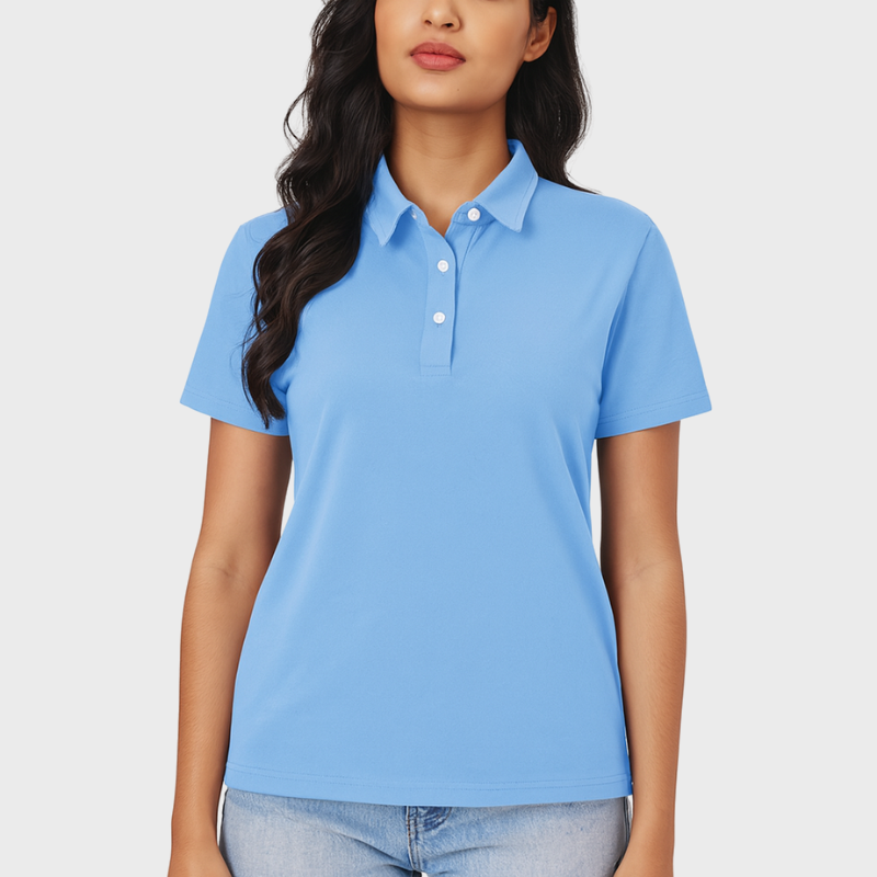 Women's Polo Shirt - Classic Cotton Short Sleeve for Casual and Active Wear