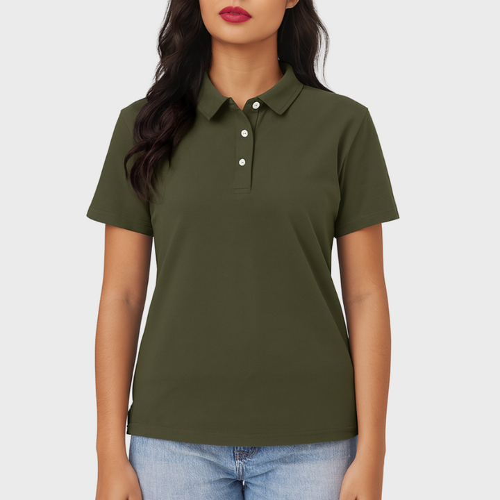 Women's Polo Shirt - Classic Cotton Short Sleeve for Casual and Active Wear