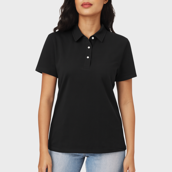 Women's Polo Shirt - Classic Cotton Short Sleeve for Casual and Active Wear
