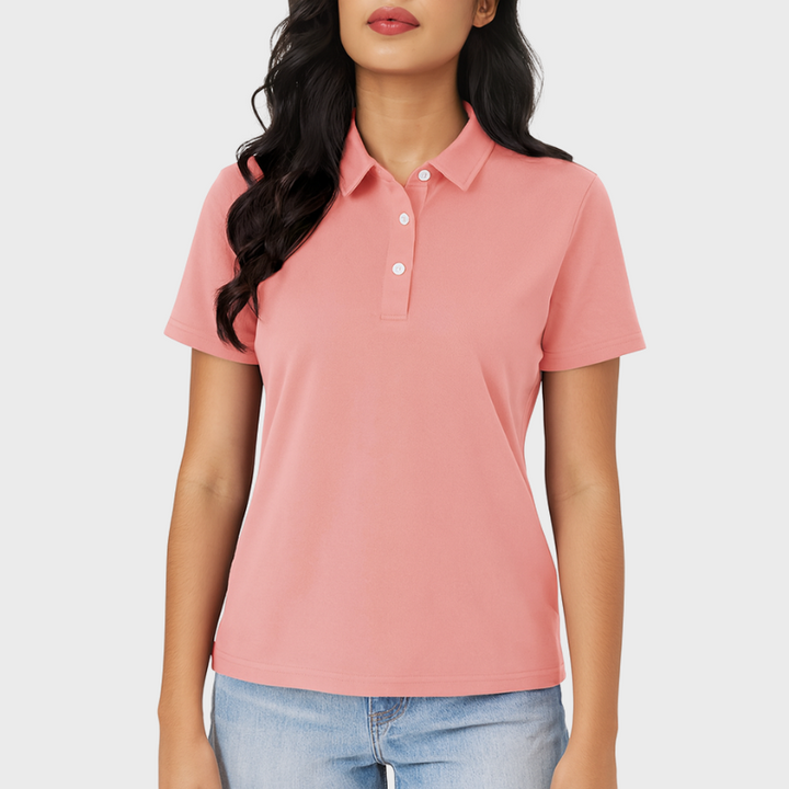 Women's Polo Shirt - Classic Cotton Short Sleeve for Casual and Active Wear