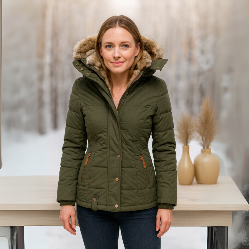 Women's Puffer Jacket Hooded Style Winter Coat