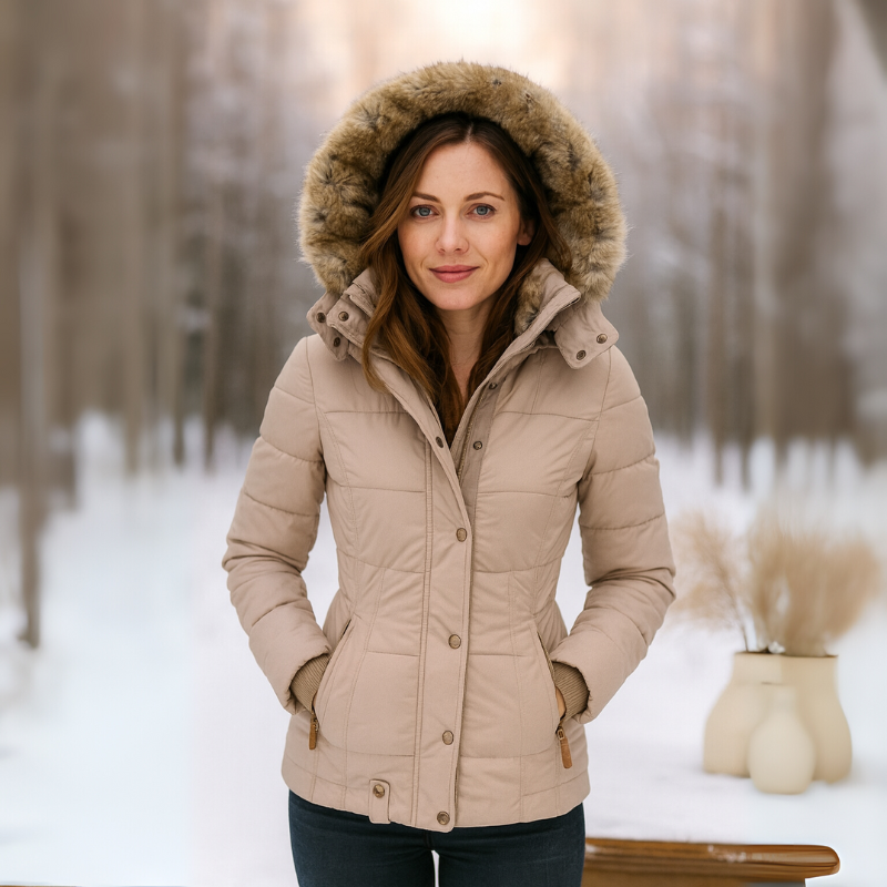 Women's Puffer Jacket Hooded Style Winter Coat
