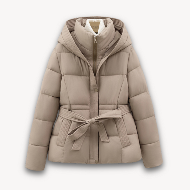 Women's Puffer Jacket - Stylish Winter Coat with Hood