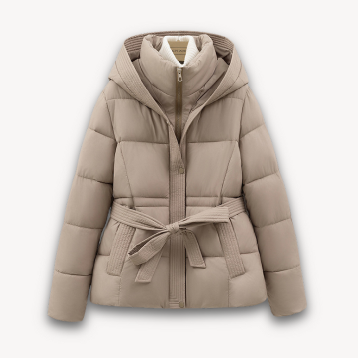 Women's Puffer Jacket - Stylish Winter Coat with Hood