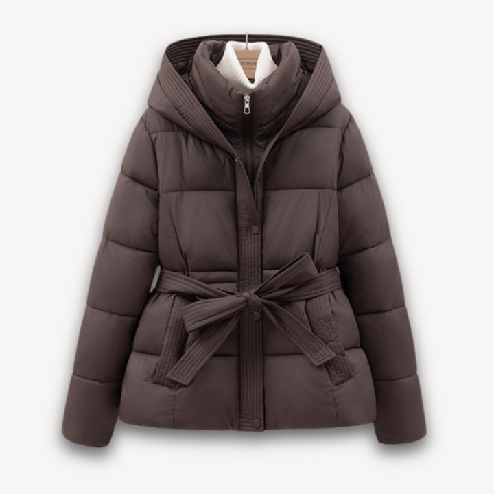 Women's Puffer Jacket - Stylish Winter Coat with Hood