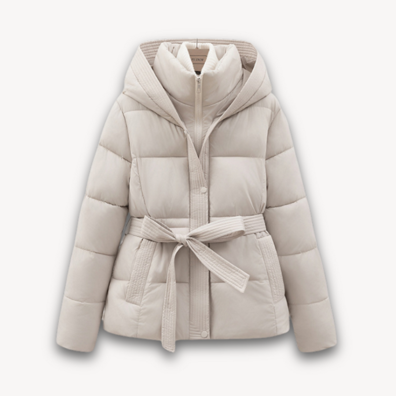 Women's Puffer Jacket - Stylish Winter Coat with Hood