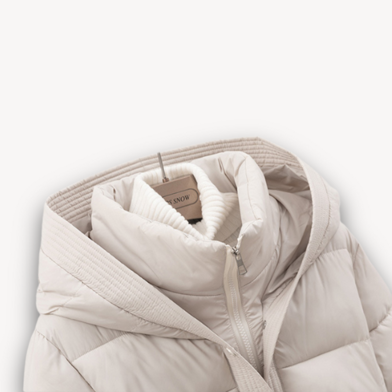 Women's Puffer Jacket - Stylish Winter Coat with Hood