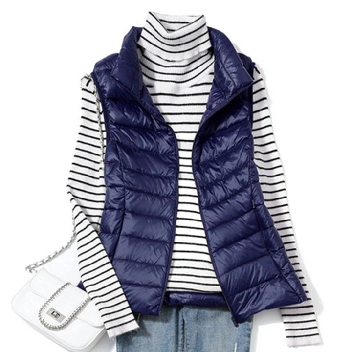 Women's Puffer Vest Stylish Layering Outerwear