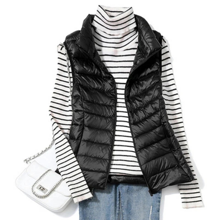 Women's Puffer Vest Stylish Layering Outerwear
