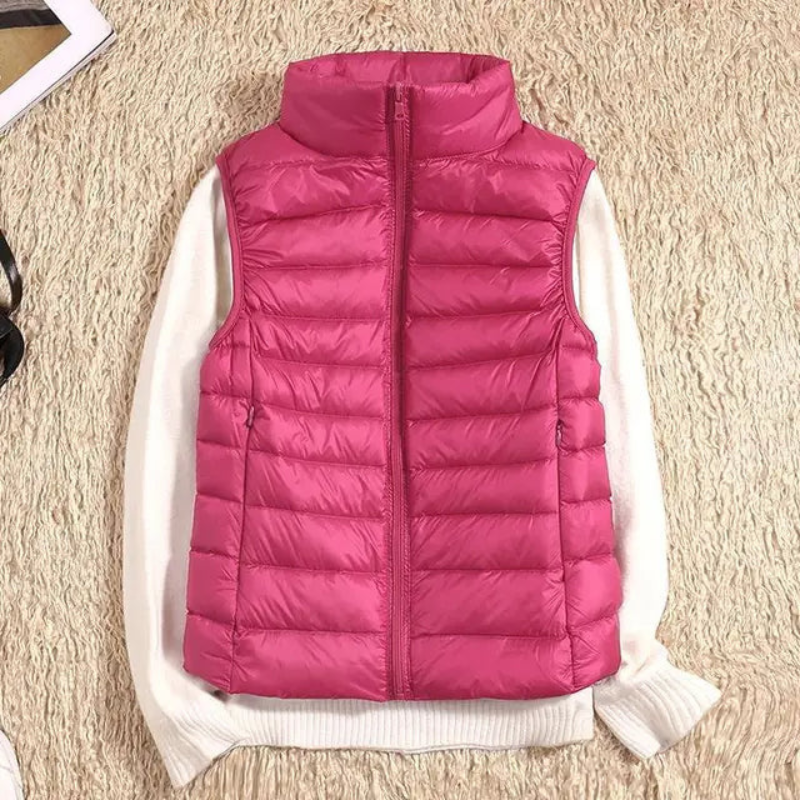 Women's Puffer Vest – Casual Sleeveless Jacket for Layering