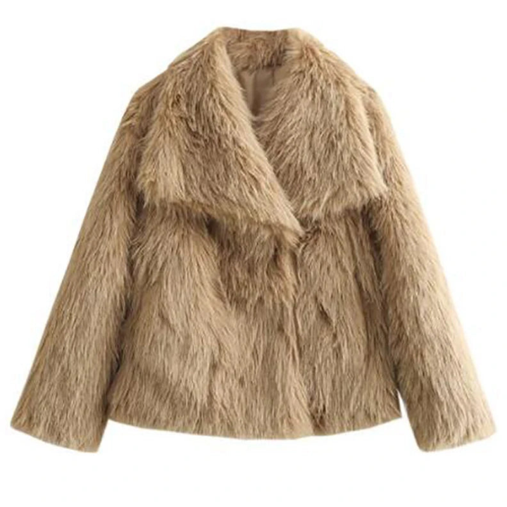 Women's Short Faux Fur Jacket – Stylish Winter Coat
