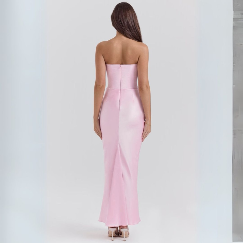 Women's Strapless Corset Gown Dress - Maxi