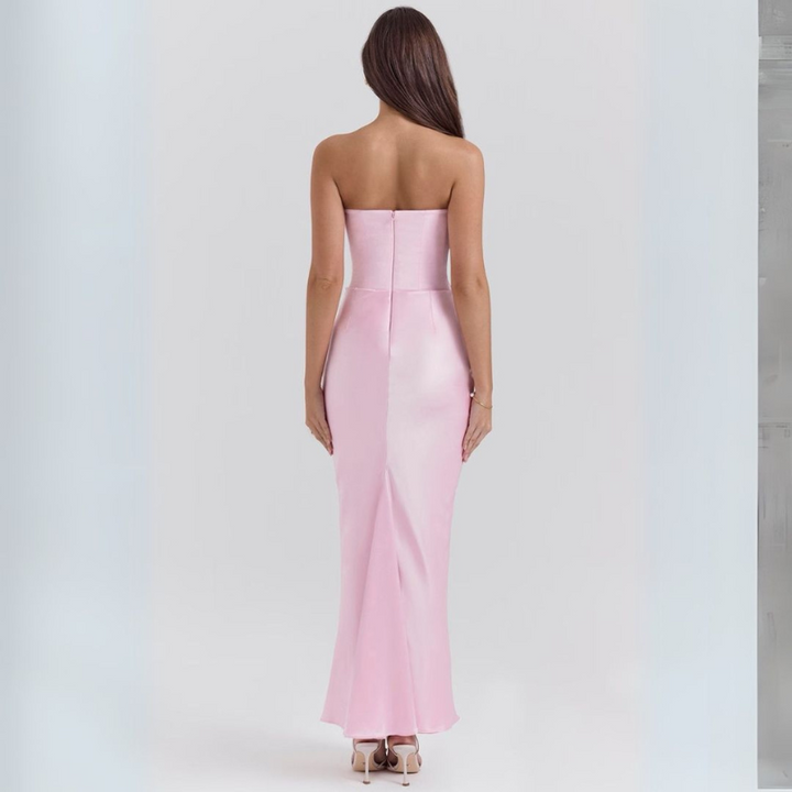 Women's Strapless Corset Gown Dress - Maxi