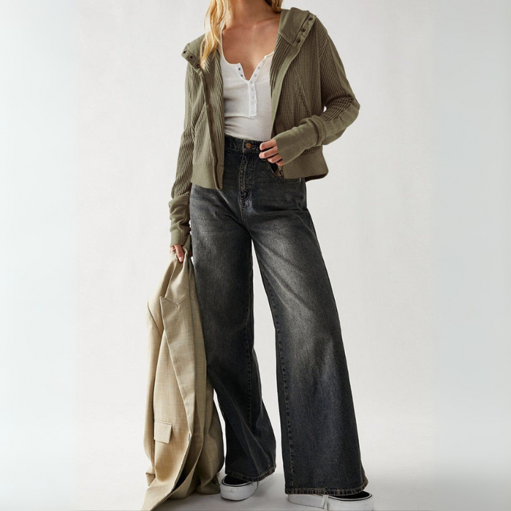 Women's Sweatshirt Oversized Cropped Hoodie Style