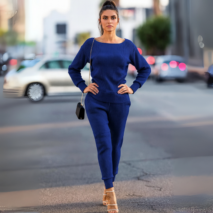 Women's Sweatsuit Set Knitted Loungewear