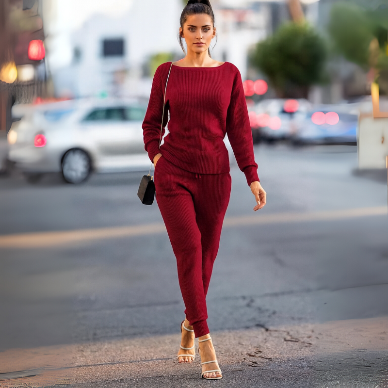 Women's Sweatsuit Set Knitted Loungewear