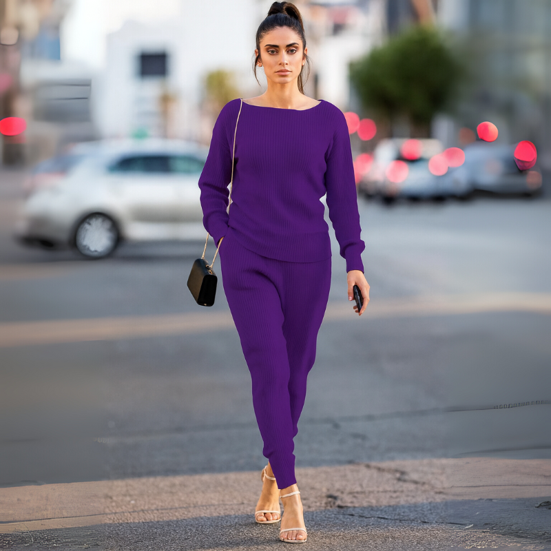 Women's Sweatsuit Set Knitted Loungewear
