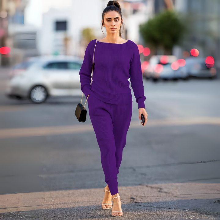 Women's Sweatsuit Set Knitted Loungewear