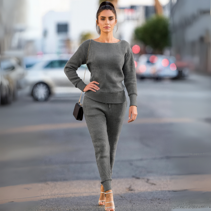 Women's Sweatsuit Set Knitted Loungewear
