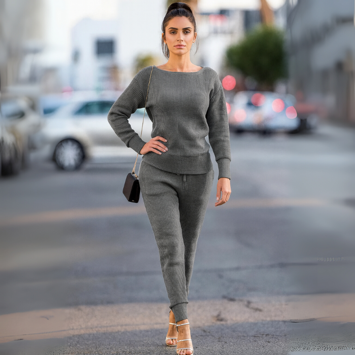 Women's Sweatsuit Set Knitted Loungewear