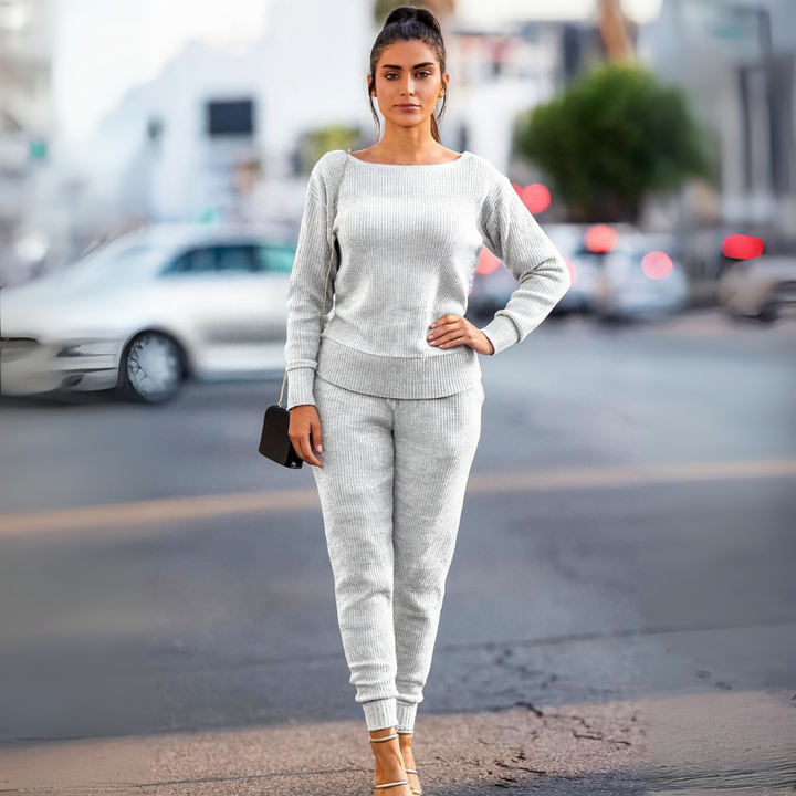 Women's Sweatsuit Set Knitted Loungewear