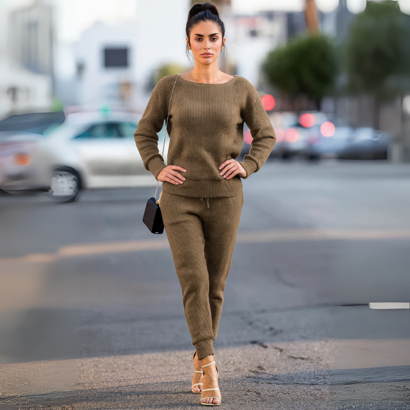 Women's Sweatsuit Set Knitted Loungewear