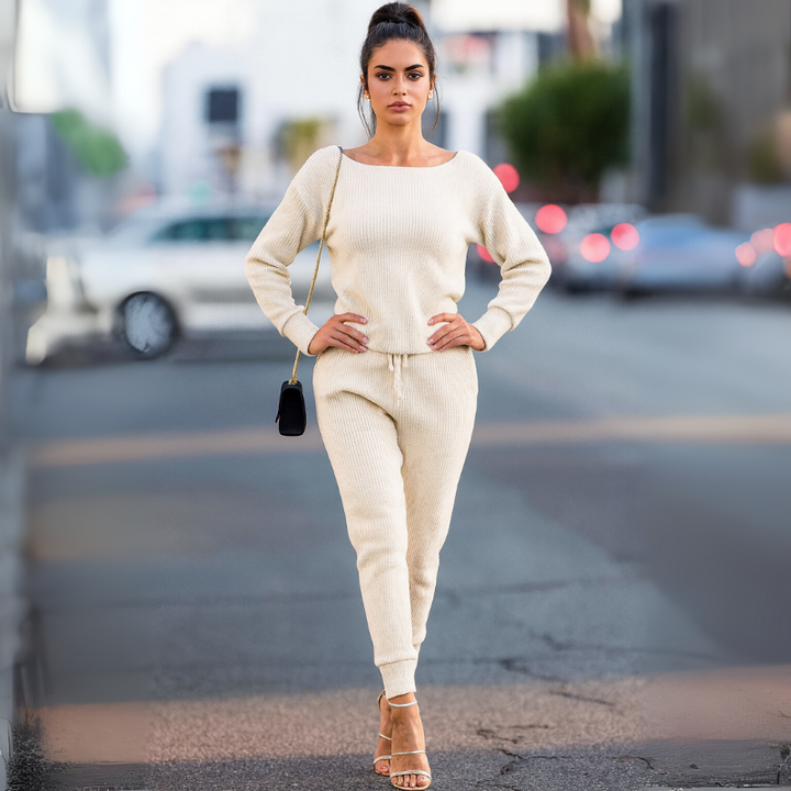 Women's Sweatsuit Set Knitted Loungewear