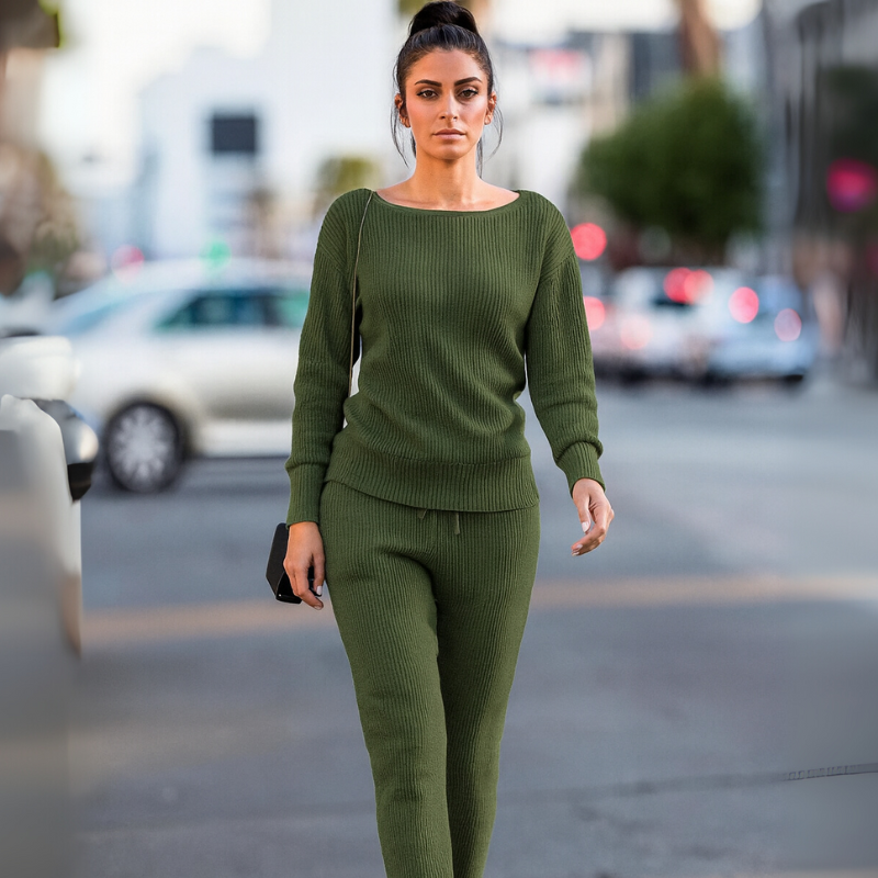 Women's Sweatsuit Set Knitted Loungewear