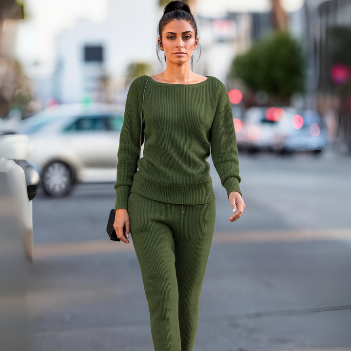 Women's Sweatsuit Set Knitted Loungewear