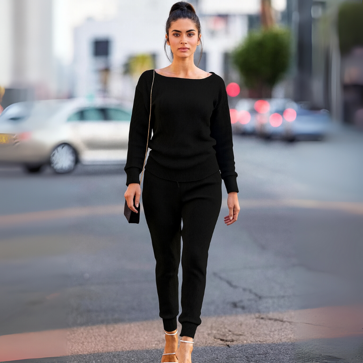 Women's Sweatsuit Set Knitted Loungewear