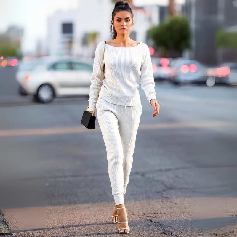 Women's Sweatsuit Set Knitted Loungewear