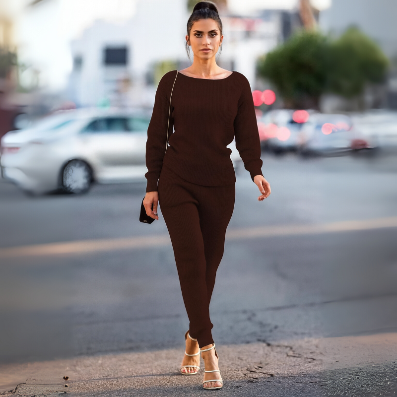 Women's Sweatsuit Set Knitted Loungewear