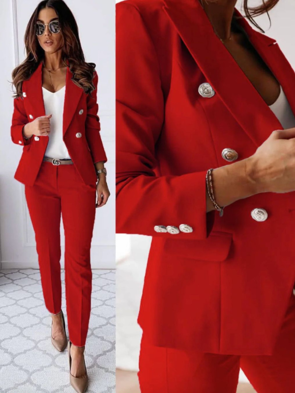 Women's Tailored Double Breasted Suit with Matching Pants