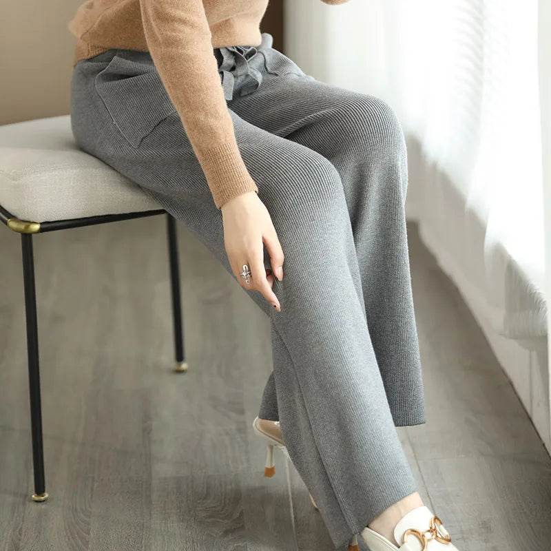 Women's Tailored Office Pants with Big Front Pockets
