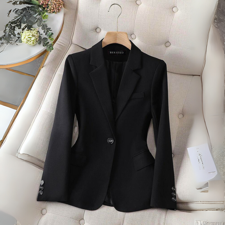 Women's Tailored Single-Breasted Blazer for Office and Formal Wear